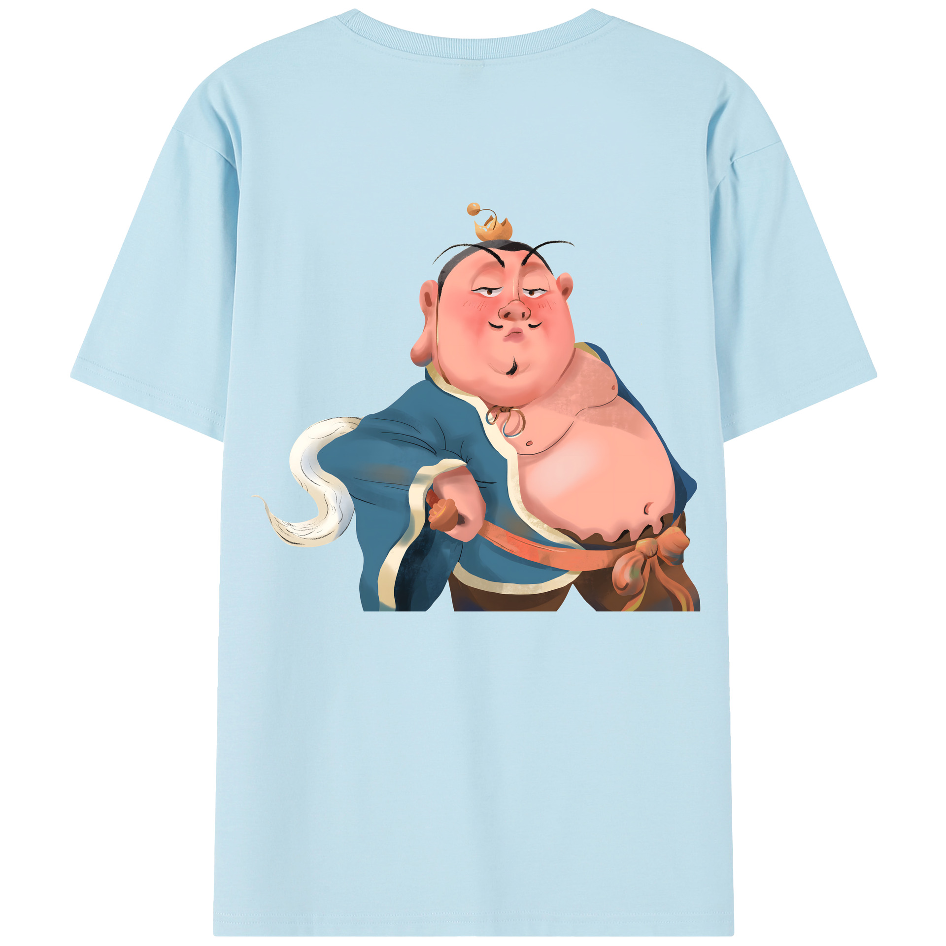 （画像用） Ne Zha 2 ナタ 魔童の大暴れ 綿100％半袖Tシャツ（背面プリント）